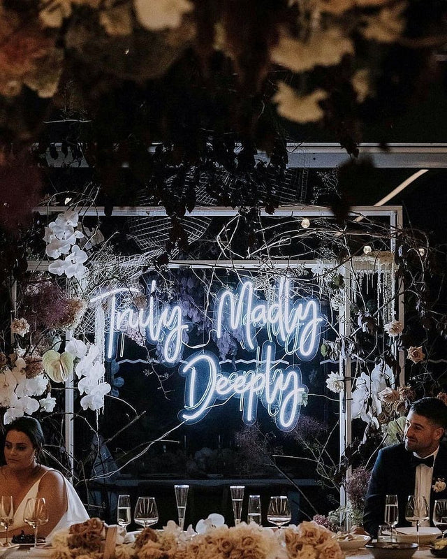 Truly Madly Deeply LED Neon Sign for Wedding light up sign