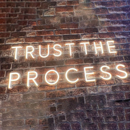 Trust The Process Neon Signs, Neon Lights, LED Neon Signs for Room, Bars Light Up Signs, Cool Neon Light Signs, Neon Wall Lights
