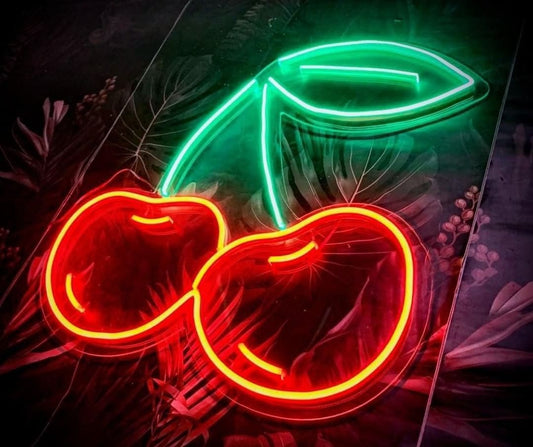 Two Cherries Neon Sign