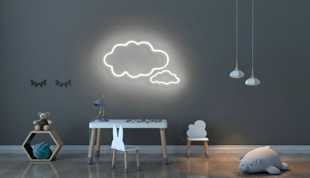 Two Clouds Neon Sign