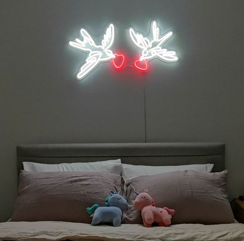 Two Lovebirds Neon Sign