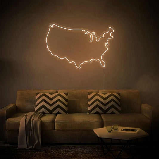 United States Neon Sign
