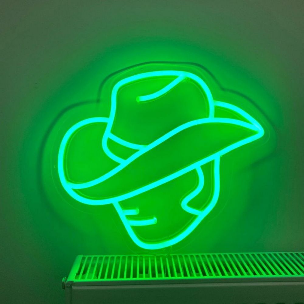 Up Cowboy Hat Neon Sign