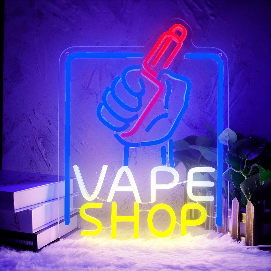 Vape Shop Smoking Neon Sign