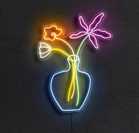 Vase of Flowers Neon Sign