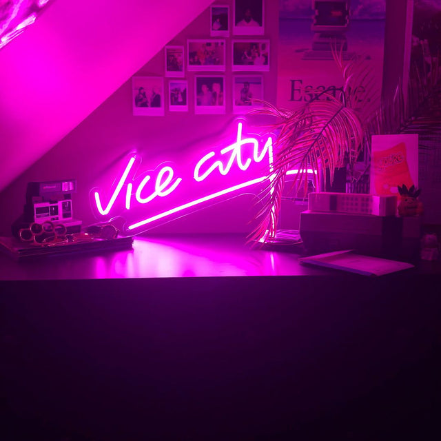 Vice City LED Neon Sign for Salon light up sign
