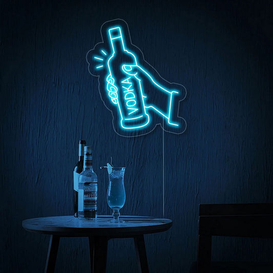 Vintage Retro Vodka Bar Neon Sign