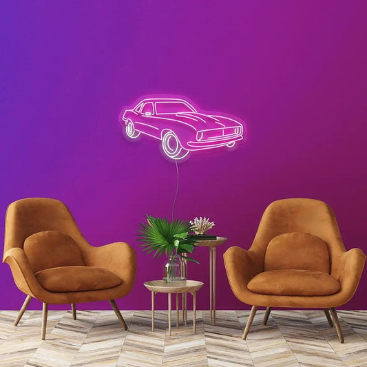 Vintage Sports Car Neon Sign
