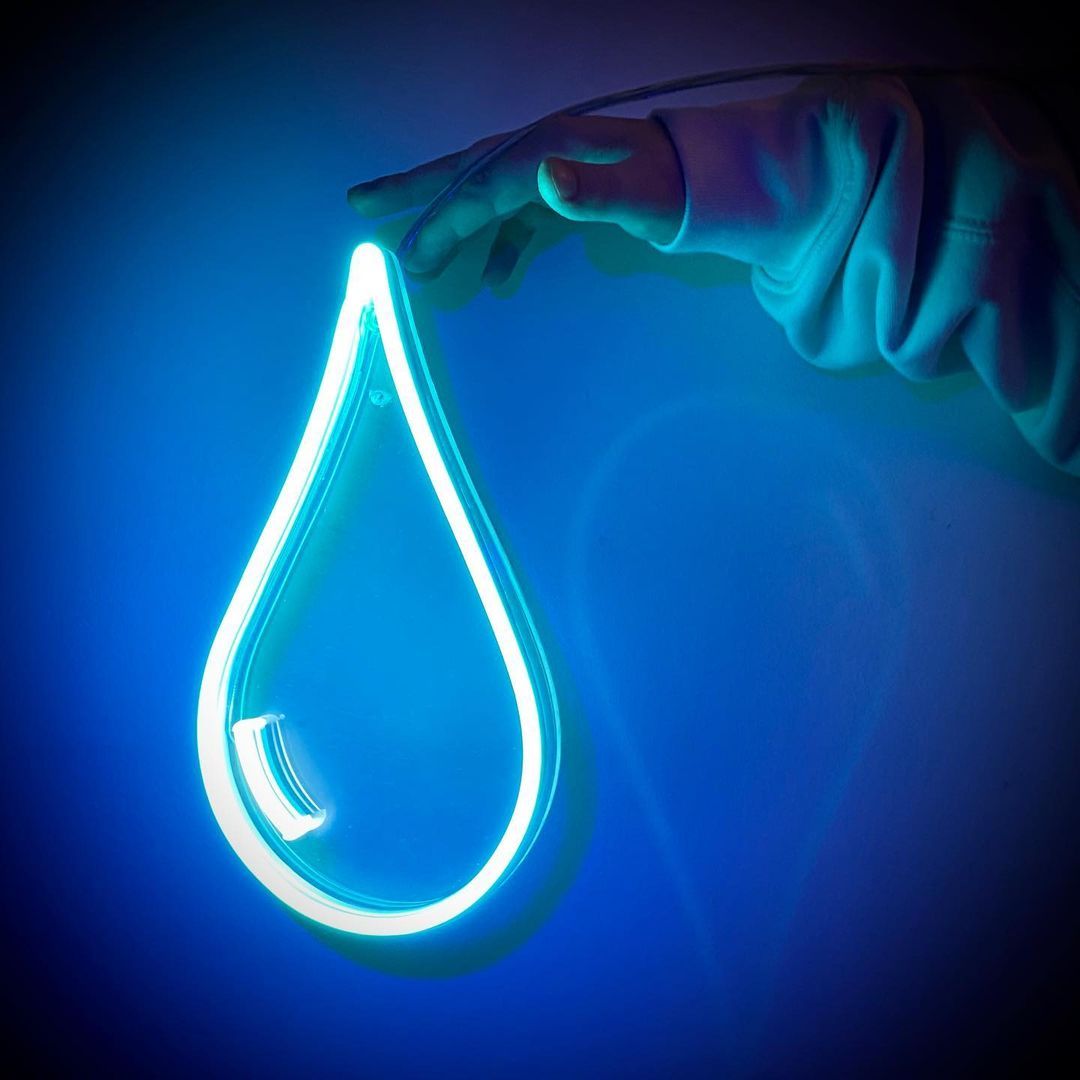 Custom Made Neon Signs, Water Drop Neon Sign, LED Business Sign AOOS