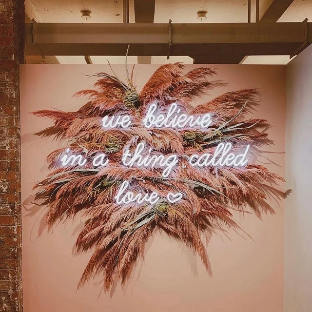 We Believe in a Thing Called Love LED Neon Sign for Wedding light up sign