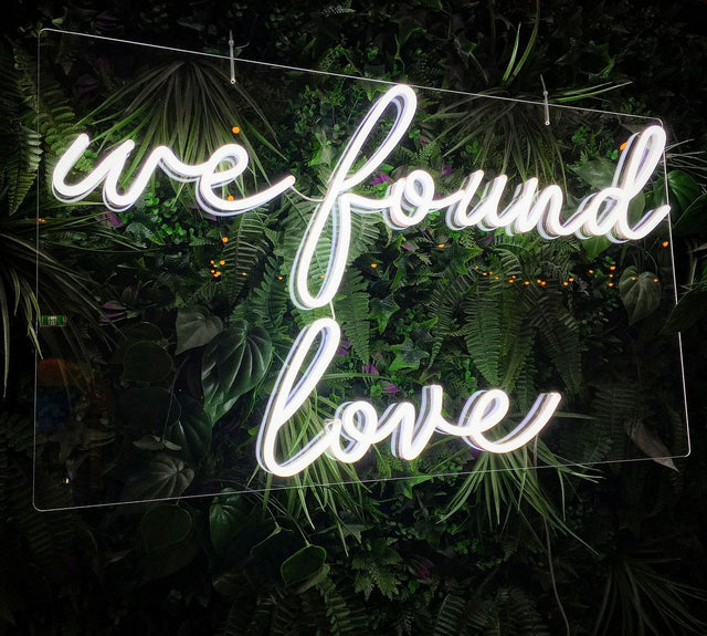 We Found Love LED Neon Sign for Wedding light up sign