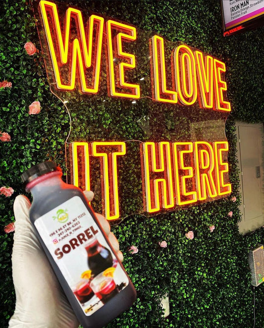 We Love it Here Neon Sign