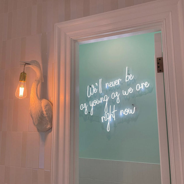 We'll Never Be as Young as We are Right Now LED Neon Sign light up sign