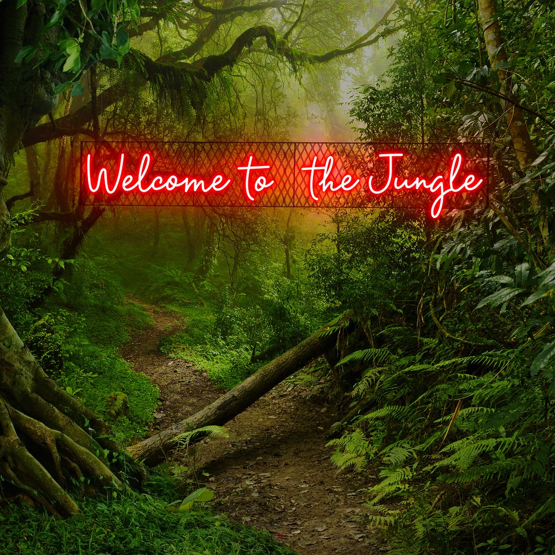 Jungle Store Sign Custom Made Neon Signs, Welcome To the Jungle Neon Sign, LED Business ...