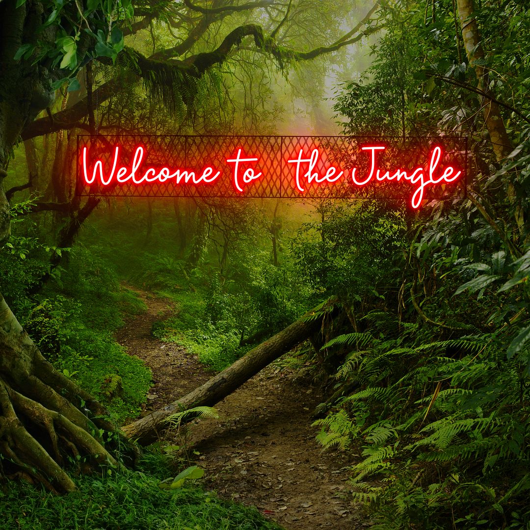Welcome To the Jungle Neon Sign