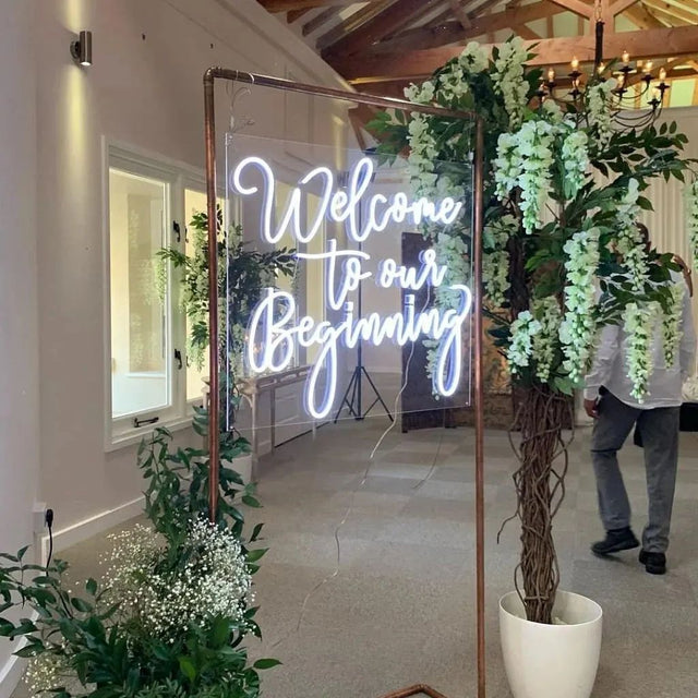 Welcome to Our Beginning LED Neon Sign light up sign
