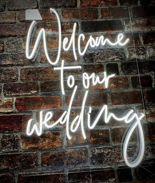 Welcome to Our Wedding Neon Sign