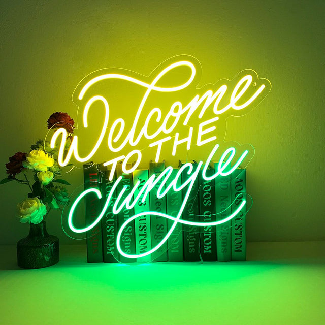 Welcome to The Jungle LED Neon Sign light up sign