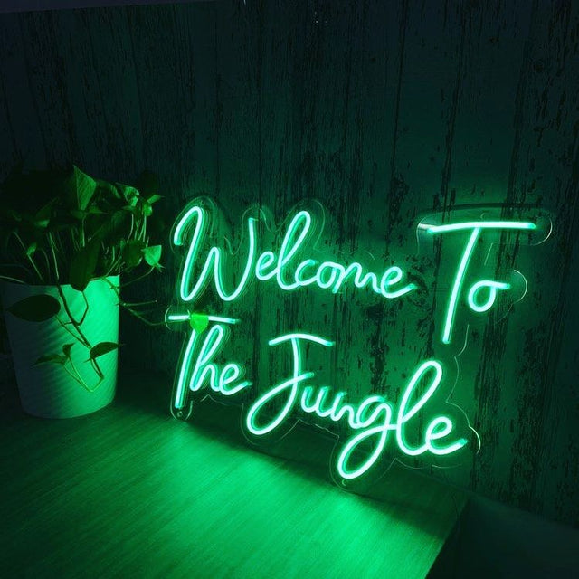 Welcome to The Jungle LED Neon Sign light up sign