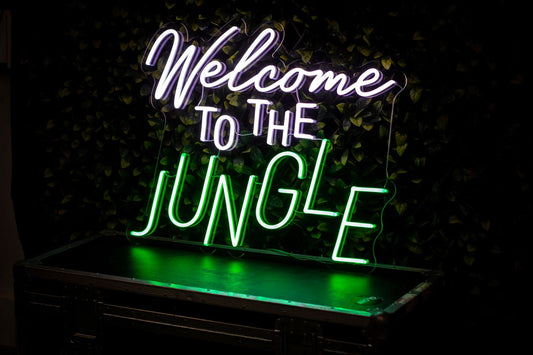 Welcome to The Jungle Neon Sign