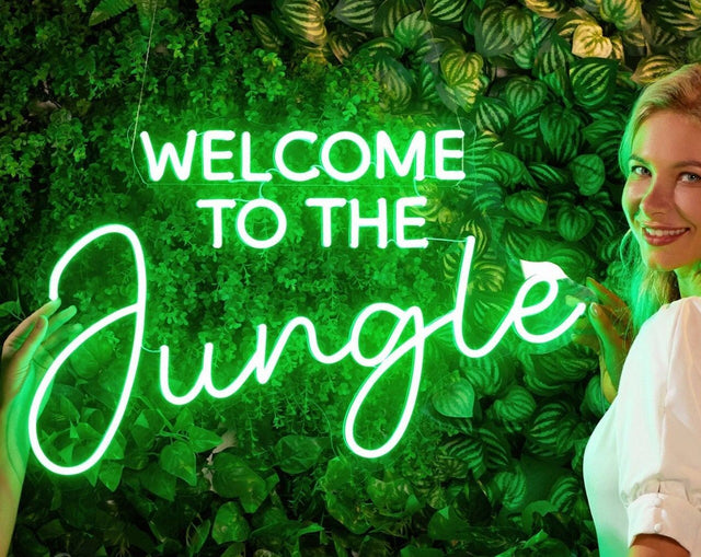 Welcome to The Jungle LED Neon Sign light up sign
