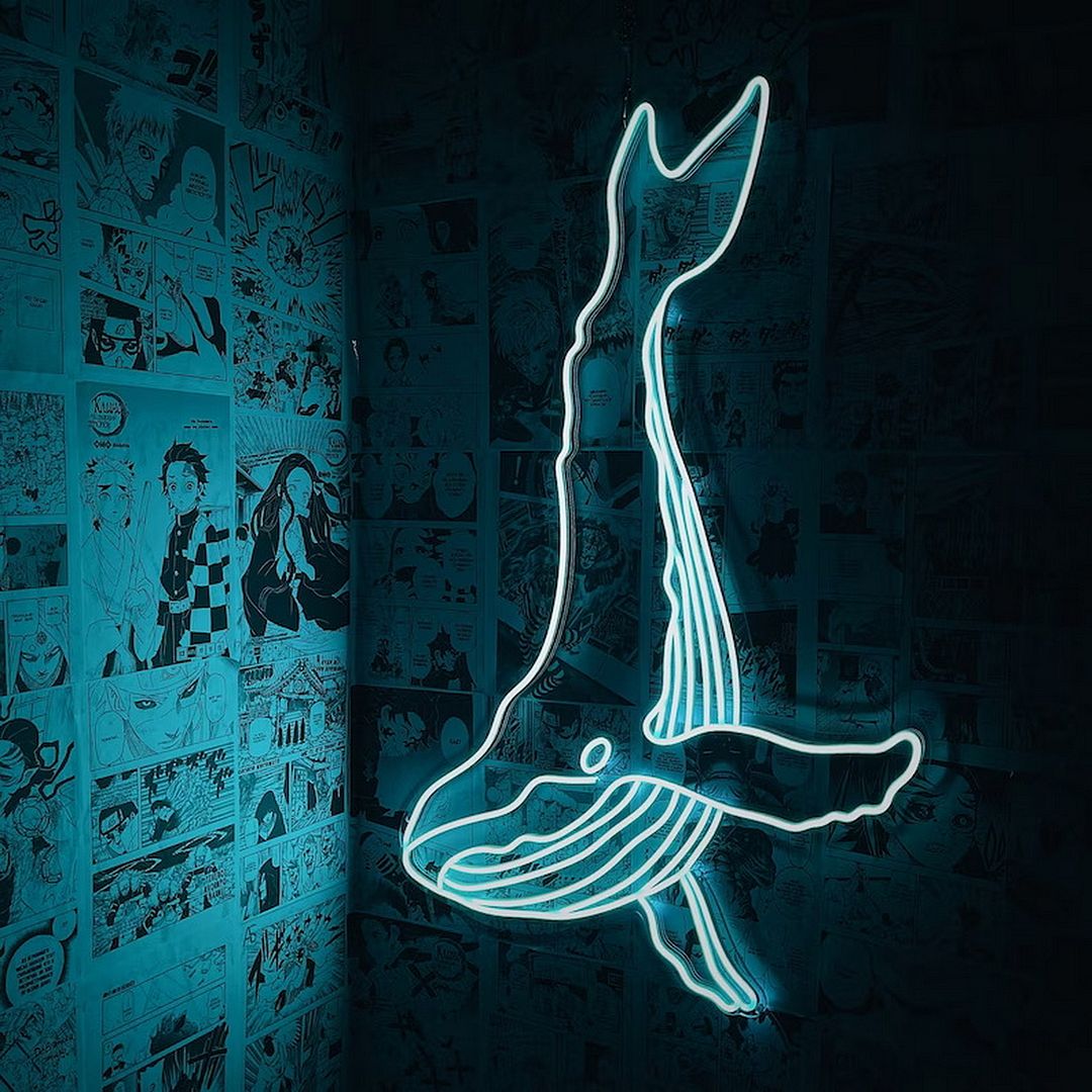 Whale Neon Sign