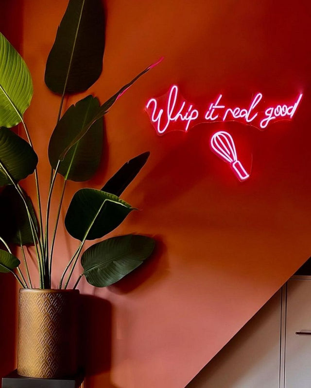 Whip it Real Good Whisk LED Neon Sign for Bar light up sign