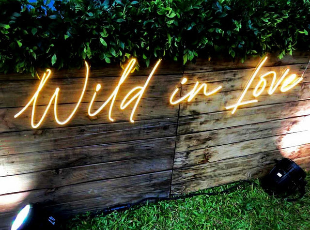 Wild in Love LED Neon Sign for Wedding light up sign