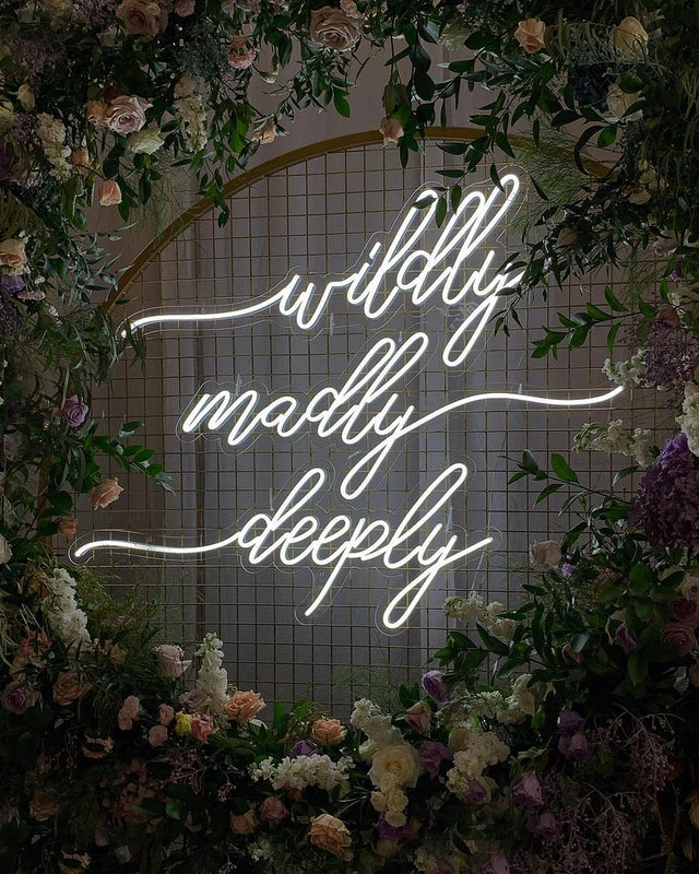 Wildly Madly Deeply LED Neon Sign for Wedding light up sign