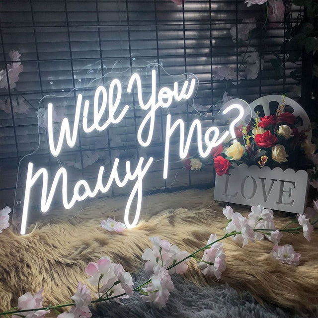 Will You Marry Me LED Neon Sign light up sign