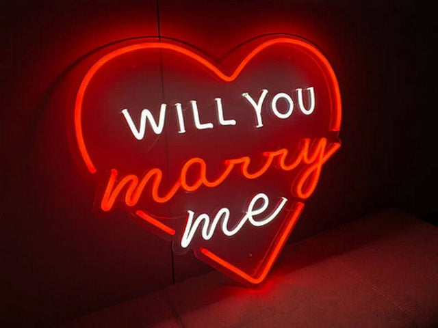 Will You Marry Me LED Neon Sign light up sign
