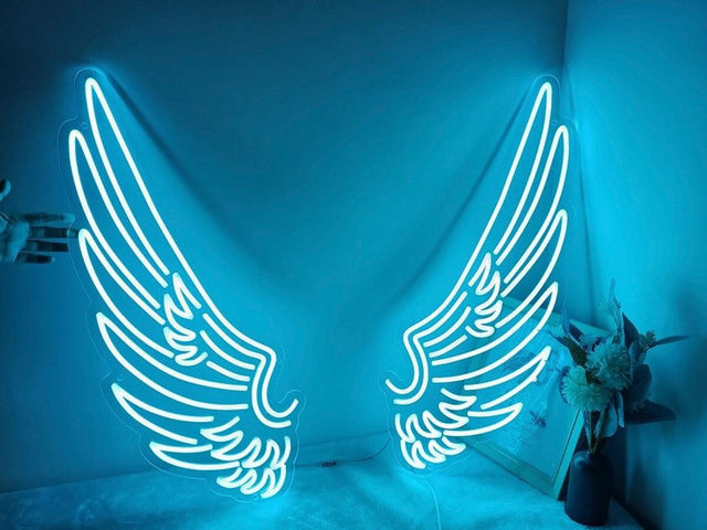 Wings LED Neon Sign for Photo Booth light up sign
