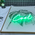 Wireless Neon Sign Mounted on the Painted Canvas