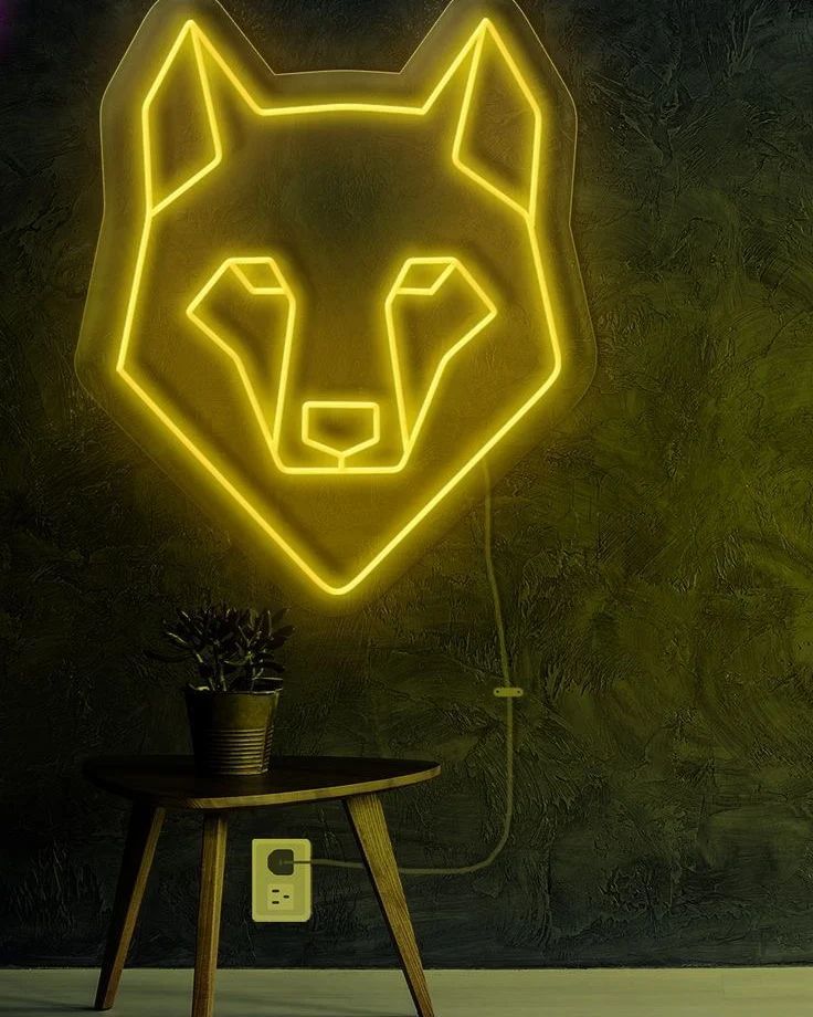 Wolf Art Neon Sign