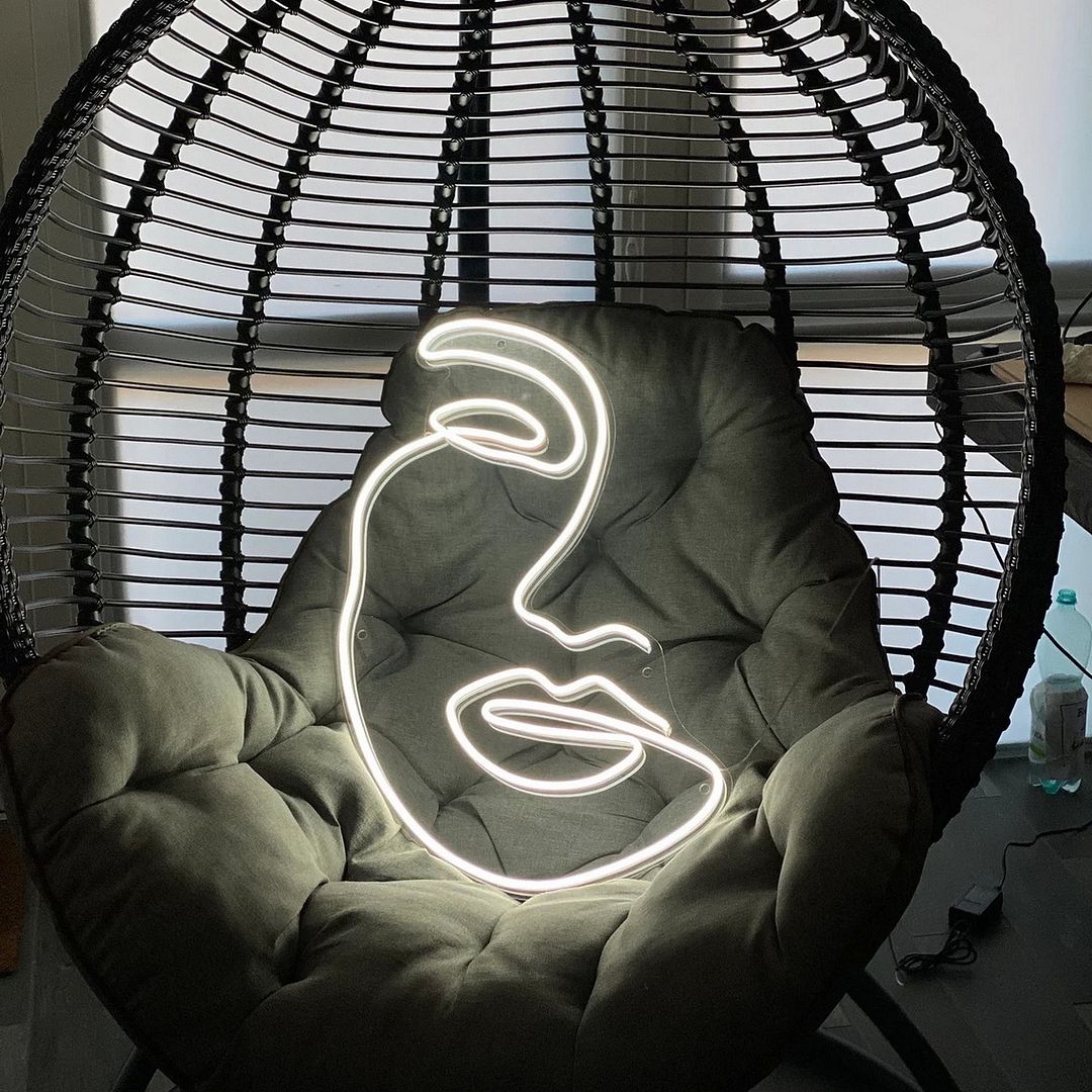 Woman Face  Neon Sign