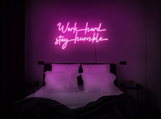 Work Hard Stay Humble LED Neon Sign light up sign
