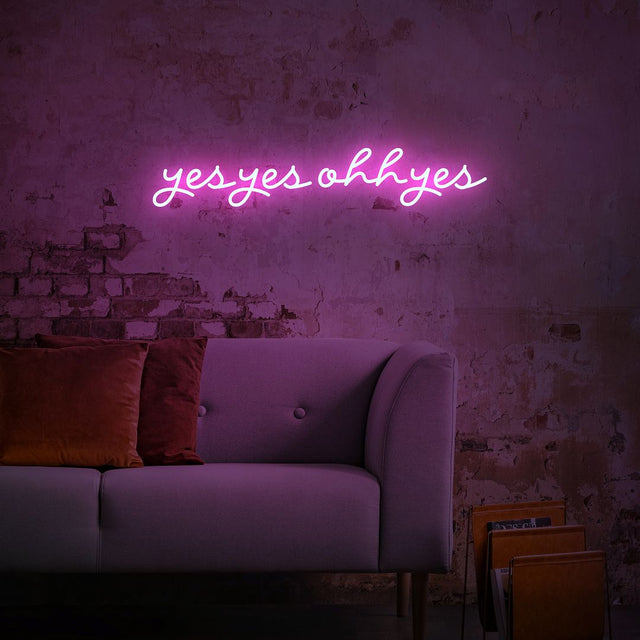 Yes Yes Oh Yes LED Neon Sign light up sign
