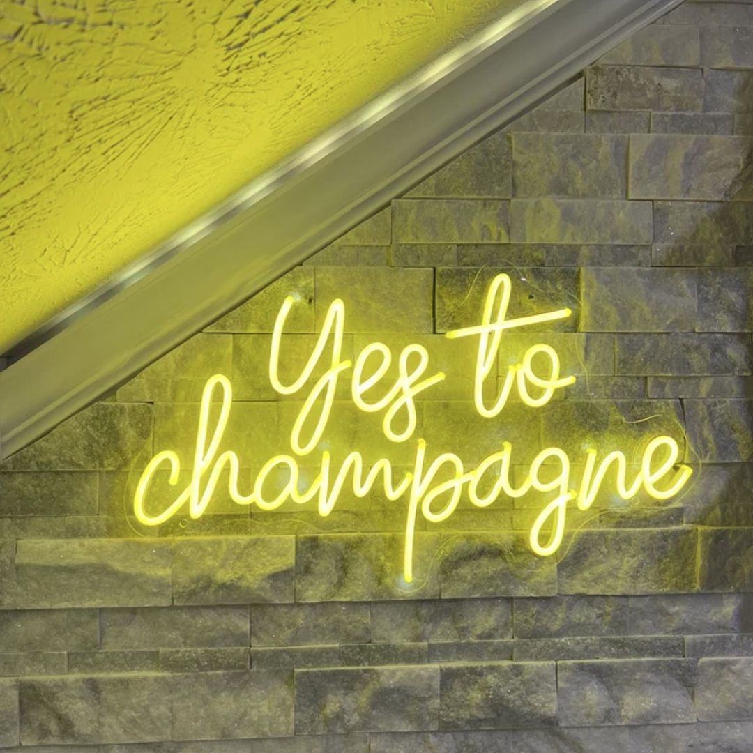 Yes to champagne Neon Sign