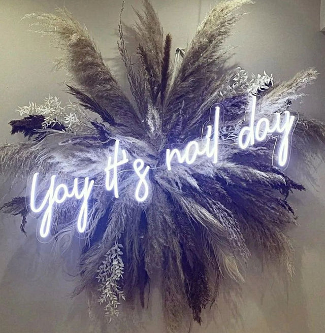Yey it's Nail Day LED Neon Sign for Salon light up sign