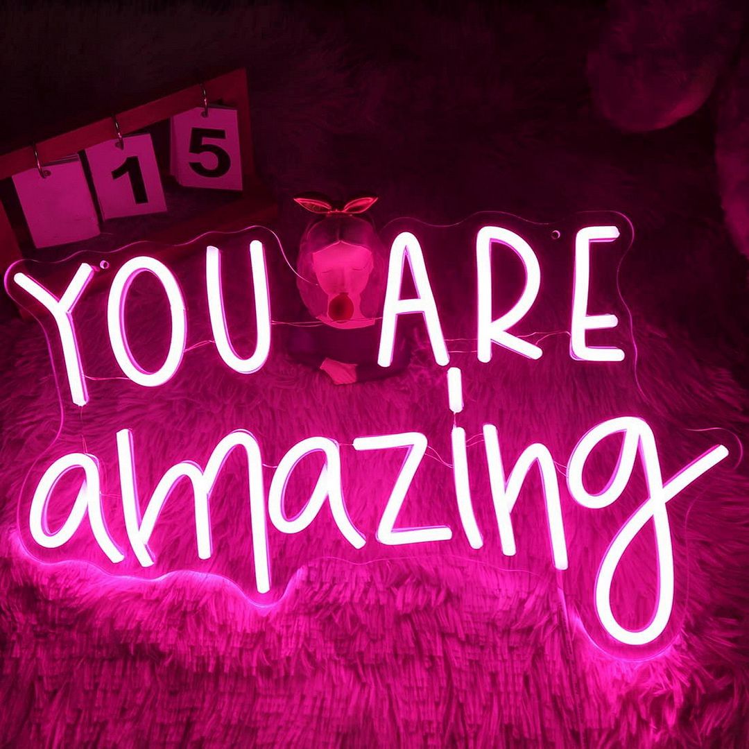Amzing Sign Custom Made Neon Signs, You Are Amazing Neon Sign, LED Business Sign – AOOS