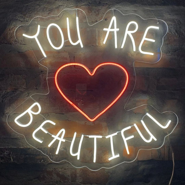 You Are Beautiful LED Neon Sign for Wedding light up sign