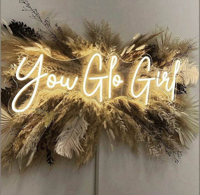 You Glo Girl LED Neon Sign for Salon light up sign