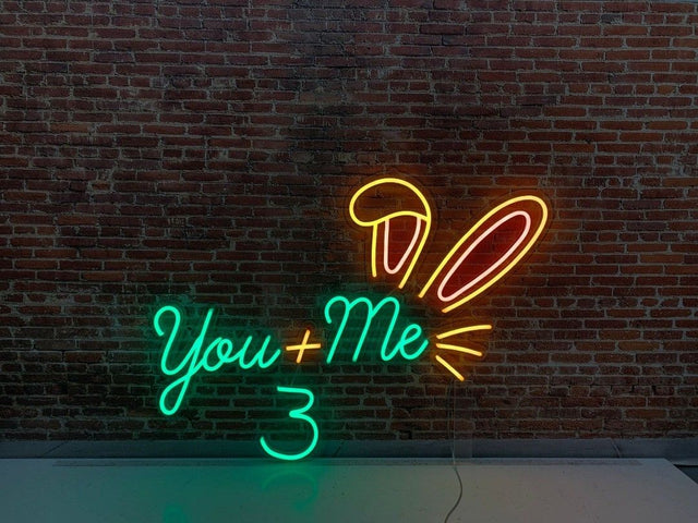You+Me 3rd Anniversary LED Neon Sign light up sign