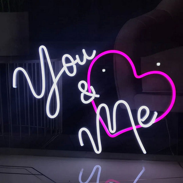 You and Me Love Wedding LED Neon Sign for Wedding light up sign