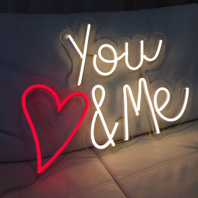 You and Me LED Neon Sign light up sign