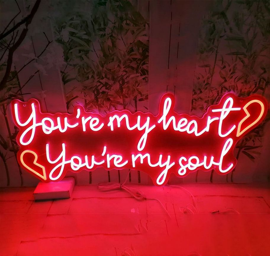 Young Hearts Run Free Neon Sign