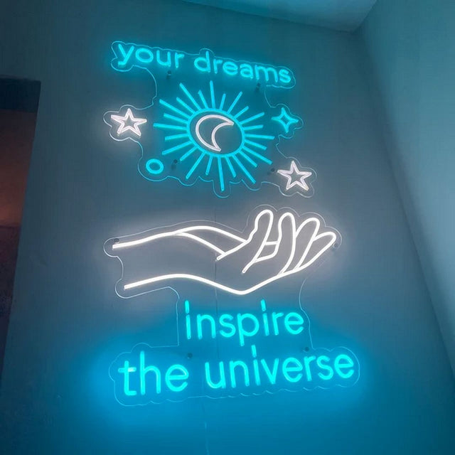 Your Dreams Inspire The Universe LED Neon Sign for Man Cave light up sign