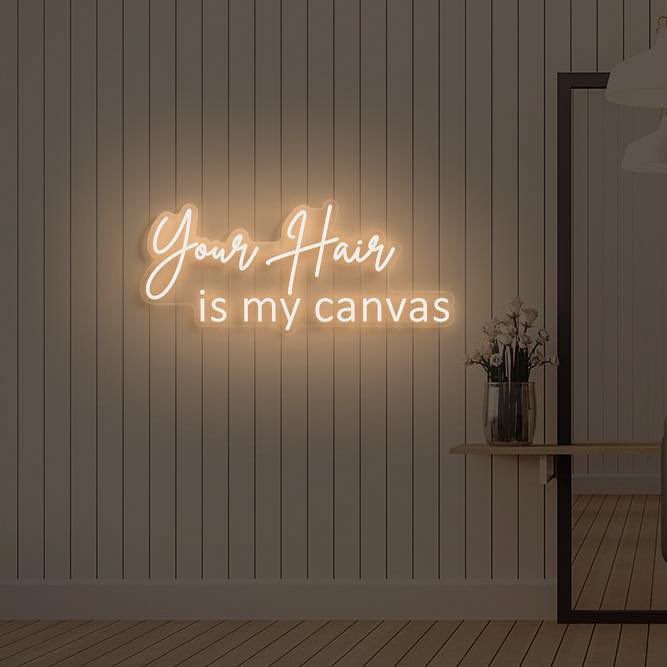 Your Hair is My Canvas Neon Signs, Neon Lights, LED Neon Signs for Room, Bars Light Up Signs, Cool Neon Light Signs, Neon Wall Lights