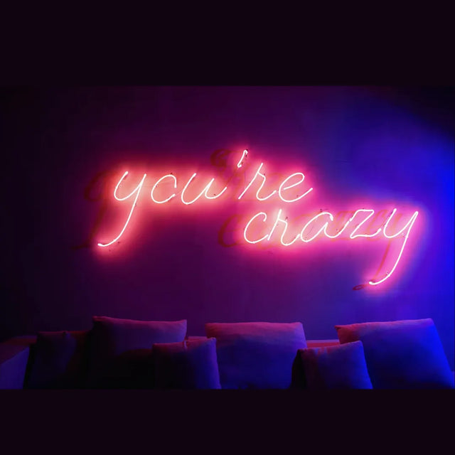 You're Crazy LED Neon Sign light up sign