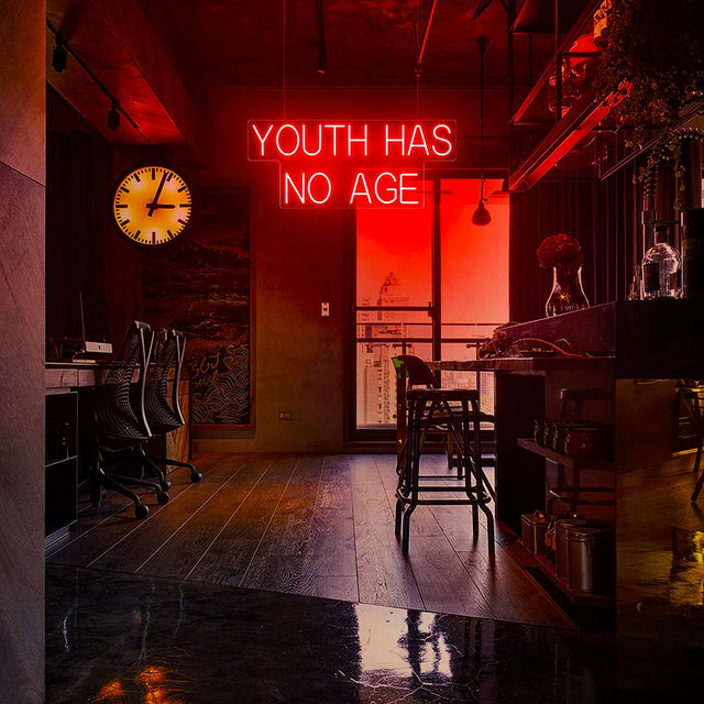 Youth Has No Age LED Neon Sign for Man Cave light up sign